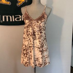 Faux velvet dress
